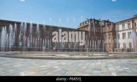 Turin, Piemont, Italien, 15. Juni 2018: Die suggestive Innenraum von Venaria Reale UNESCO Weltkulturerbe Stockfoto