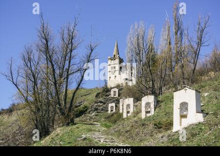 Arvieux, Parque Natural Regional de Queyras, Provenza-Alpes-Costa Azul, Departamento de Altos Alpes, Distrito de Briançon, Frankreich, Europa. Stockfoto