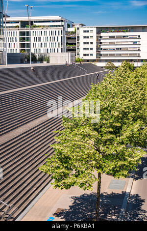 Die Schritte vor der Bibliothèque nationale de France, Paris, France. Stockfoto