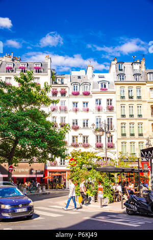 Schönen Pariser Apartments in der Saint-Germain-des-Prés von Paris, Frankreich Stockfoto