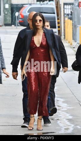 Sandra Bullock kommt für Aussehen auf Jimmy Kimmel Live! Mit: Sandra Bullock Wo: Hollywood, California, United States Wenn: 30. Mai 2018 Credit: WENN.com Stockfoto