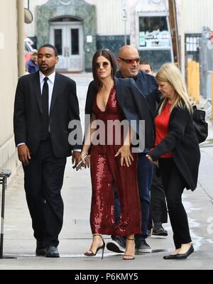 Sandra Bullock kommt für Aussehen auf Jimmy Kimmel Live! Mit: Sandra Bullock Wo: Hollywood, California, United States Wenn: 30. Mai 2018 Credit: WENN.com Stockfoto