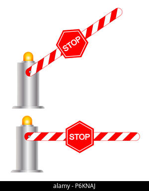 Stop Straßensperre Stockfoto