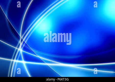 Blau glatte Abstrakt Hintergrund mit leuchtenden Linien Licht Stockfoto