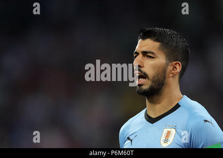 Sochi, Russland. 30. Juni, 2018. Luis Suarez (uru) Fußball / Fussball: FIFA WM Russland 2018 Umlauf von 16 match Match zwischen Uruguay 2-1 Portugal bei Fisht Stadion in Sotschi, Russland. Quelle: LBA/Alamy leben Nachrichten Stockfoto