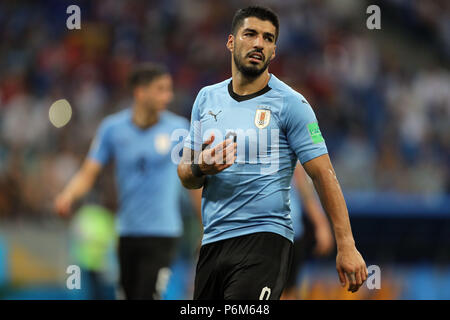 Sochi, Russland. 30. Juni, 2018. Luis Suarez (uru) Fußball / Fussball: FIFA WM Russland 2018 Umlauf von 16 match Match zwischen Uruguay 2-1 Portugal bei Fisht Stadion in Sotschi, Russland. Quelle: LBA/Alamy leben Nachrichten Stockfoto