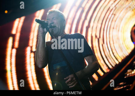 Krakau, Polen. 1. Juli 2018. Deep Purple Sänger Ian Gillan führt. Deep Purple band bei tauron Arena Krakau führt als Teil der Farewell Tour, der lange Abschied Tour. Credit: Omar Marques/SOPA Images/ZUMA Draht/Alamy leben Nachrichten Stockfoto