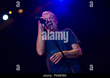 Krakau, Polen. 1. Juli 2018. Deep Purple Sänger Ian Gillan führt. Deep Purple band bei tauron Arena Krakau führt als Teil der Farewell Tour, der lange Abschied Tour. Credit: Omar Marques/SOPA Images/ZUMA Draht/Alamy leben Nachrichten Stockfoto