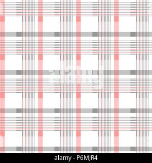 Tartan nahtlose Muster Hintergrund. Schwarz, Rot und Weiß Plaid, karierten Flanellhemd Muster. Trendy Fliesen Vector Illustration für Tapeten. Stock Vektor