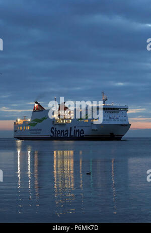 Warnemünde, Fähre der Stena Line auf der Ostsee Stockfoto