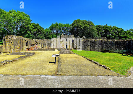 Prudhoe Castle Northumberland die äußere Bailey Stockfoto