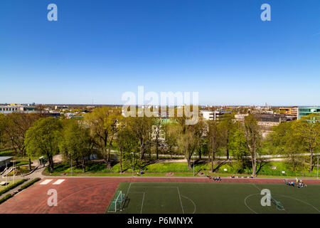 Fußballfeld in Tallin, Estland Stockfoto