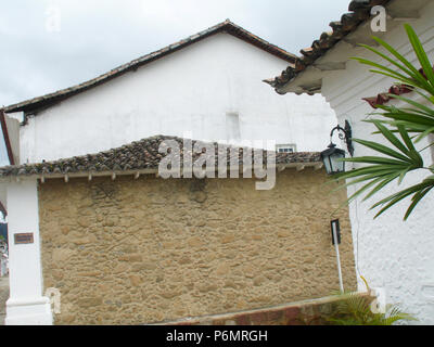 Häuser, Lane Krawatte, Paraty, Rio de Janeiro, Brasilien. Stockfoto