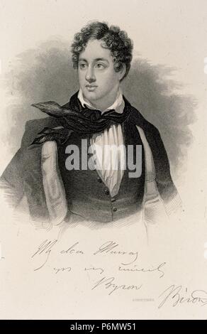 Lord George Gordon Noel BYRON (1788-1824), 6. Baron Byron: Englischer Dichter. Stockfoto