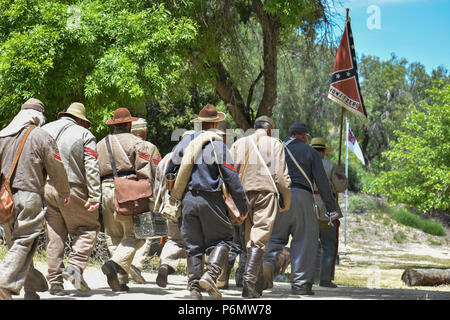 Merican Bürgerkrieg Reenactment ist ein Versuch, das Aussehen einer bestimmten Schlacht oder einer anderen Veranstaltung mit dem Amerikanischen Bürgerkrieg verbunden zu erstellen. Stockfoto