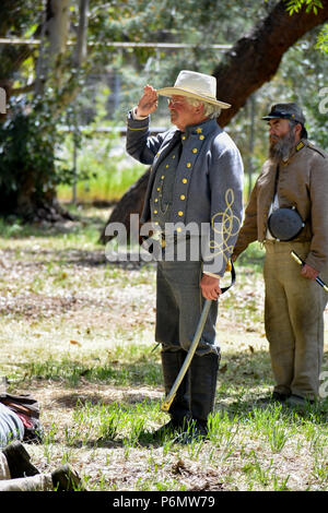 Merican Bürgerkrieg Reenactment ist ein Versuch, das Aussehen einer bestimmten Schlacht oder einer anderen Veranstaltung mit dem Amerikanischen Bürgerkrieg verbunden zu erstellen. Stockfoto