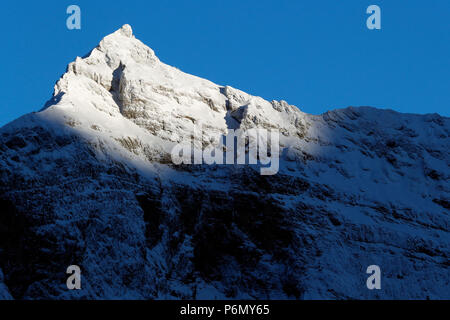 Die französischen Alpen. Berg: Les Aiguilles de Warens. Saint-Gervais. Frankreich. Stockfoto