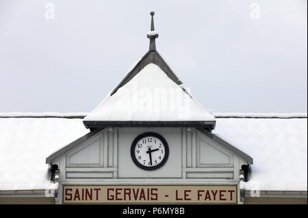 Saint-Gervais. Zug. Frankreich. Stockfoto