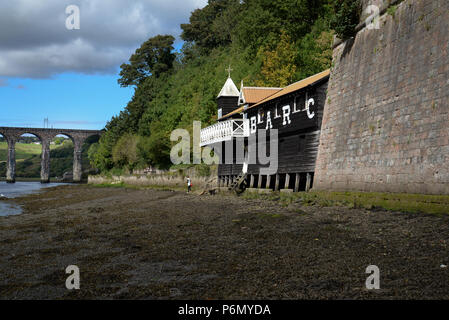 Berwick Amateur Rowing Club Klubhaus am Ufer des Tweed Stockfoto