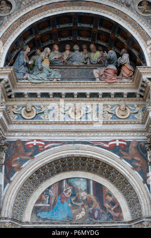 Kathedrale der Himmelfahrt Mariens und der hl. Johannes der Täufer. Aosta. Italien. Stockfoto