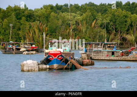 Saigon River, Fischerboote. Vung Tau. Vietnam. Stockfoto