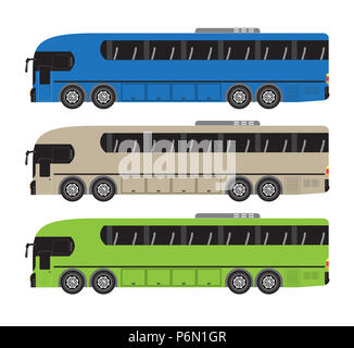 Quad Achse Trainer oder 10 Rad Bus Vektor und Illustration Stockfoto