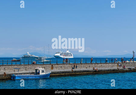 Amalfi Hafen Wand an der Amalfi Küste Stockfoto