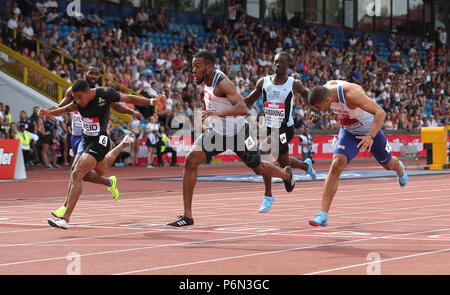 Großbritanniens Nathanael Mitchell-Blake gewinnt 200m Finale der Männer während der Tag zwei Der Muller britischen Leichtathletik Meisterschaften an Alexander Stadium, Birmingham. Stockfoto