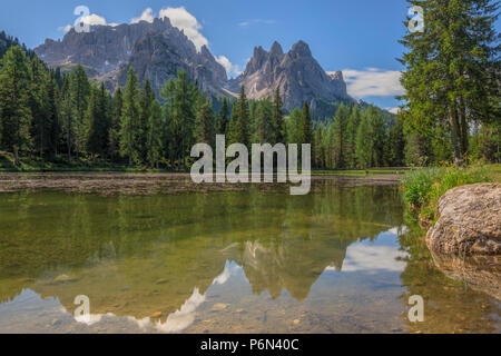 Lago Antorno, Belluno, Venetien, Dolomiten, Italien, Europa Stockfoto