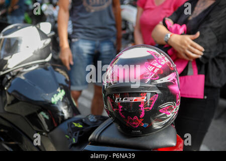 Motorradhelm Stockfoto