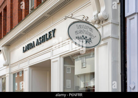 Laura Ashley anmelden Name und Logo Stockfoto