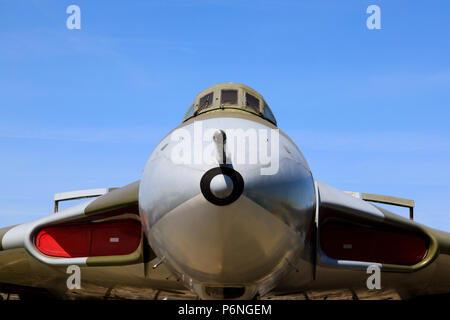 Avro Vulcan B2, XM594, Bomber am Newark Air Museum, Newark upon Trent, Nottinghamshire, England Stockfoto