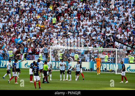 Frankreich Niederlagen Argentinien in der Runde der letzten 16 der World Cup 2018 in Kasan, Russland. Foto: Stephen Lioy Stockfoto