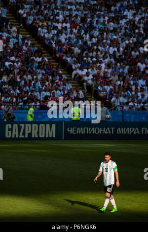 Frankreich Niederlagen Argentinien in der Runde der letzten 16 der World Cup 2018 in Kasan, Russland. Foto: Stephen Lioy Stockfoto