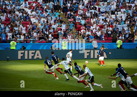 Frankreich Niederlagen Argentinien in der Runde der letzten 16 der World Cup 2018 in Kasan, Russland. Foto: Stephen Lioy Stockfoto