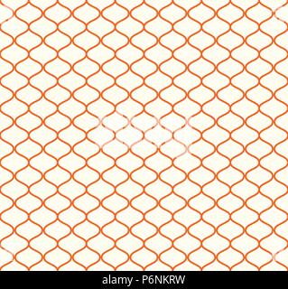 Orange süß Mesh nahtlose Muster auf hellen Hintergrund. Vintage net Muster für Retro und Grafik Design. Stock Vektor