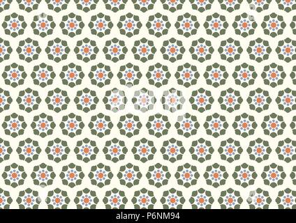 Moderne und Vintage Blumenmuster auf gelben Hintergrund. Retro-Blüte Musterdesign für Design. Stock Vektor