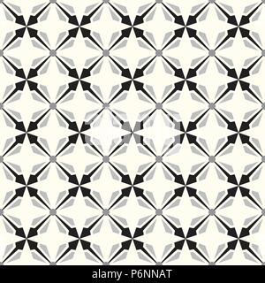 Schwarz abstrakte Pfeil und Kreis in Rechteck nahtlose Muster. Modernen Muster für Grafik- bzw. abstrakt Design. Stock Vektor