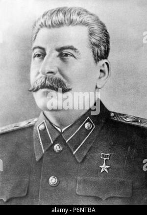 Porträt von Joseph Stalin während des Zweiten Weltkriegs. Stockfoto