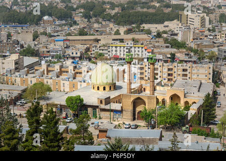 Khorramabad Lorestan, Provinz, Iran - 31. März 2018: Blick auf die Stadt Khorramabad und Moschee Stockfoto