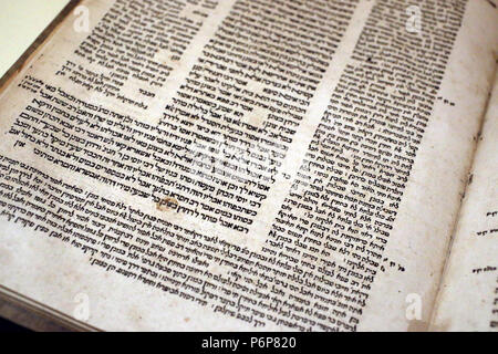 Das Jüdische Museum der Schweiz. Basel. Alten Talmud (1578-1560). Stockfoto