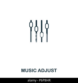 Symbol Musik einstellen. Line Style Icon Design. UI. Illustration der Musik anpassen Symbol. Piktogramm isoliert auf Weiss. Bereit in den Bereichen Web Design, Apps nutzen, Softw Stockfoto