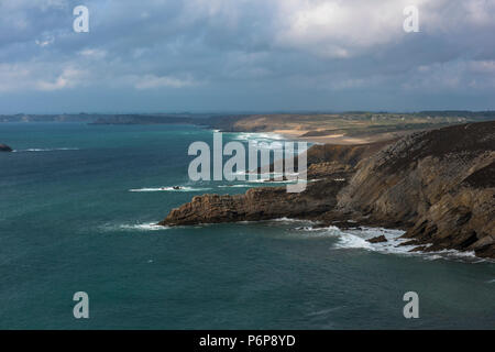 Kerroux, Cap de la Chèvre, Halbinsel Crozon, Frankreich. Stockfoto