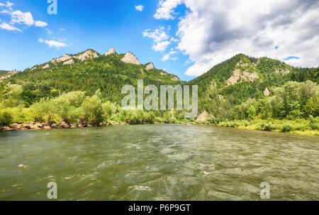 Dunajec in Pieniny - Polen Stockfoto