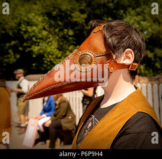 Bverzeichnis Hill Steampunk ist ein Subgenre der Science Fiction oder Science Fantasy, die Technologie und die ästhetischen Designs aus dem 19. Jahrhundert inspiriert - Ich Stockfoto