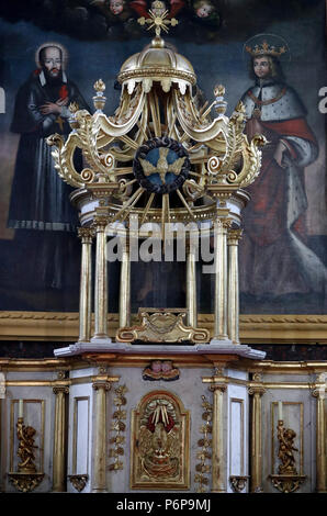 St. Pierre und St. Paul Kirche. Barocke Retabel. Passy. Frankreich. Stockfoto