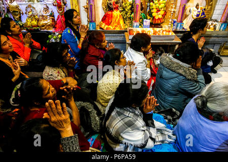 Shivaratri Feier an der Pariser Ganesh Tempel, Frankreich. Stockfoto