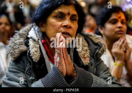 Shivaratri Feier an der Pariser Ganesh Tempel, Frankreich. Stockfoto