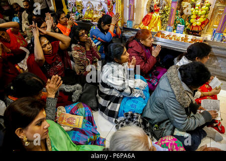 Shivaratri Feier an der Pariser Ganesh Tempel, Frankreich. Stockfoto