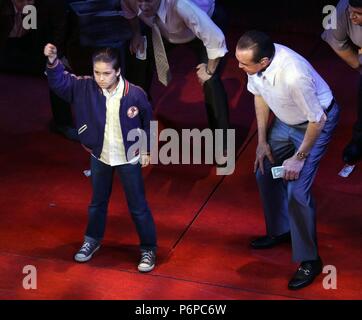 Chazz Palminteri, Hudson Loverro in ''A Bronx Tale'' Broadway Spiel am Longacre Theatre auf W. 48 St 6/6/2018 Foto von John Barrett/PHOTOlink/MediaPunch 917-754-8588 Stockfoto